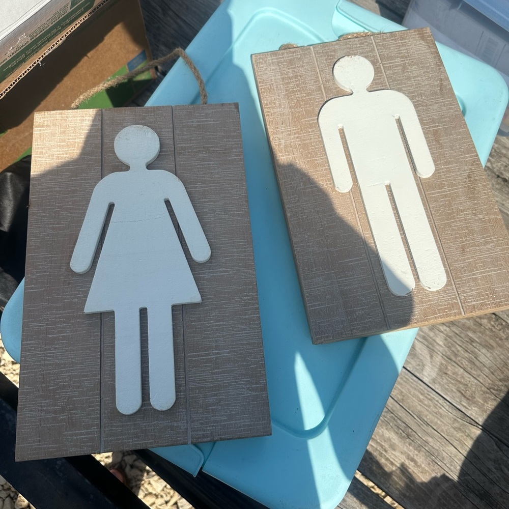Gender Symbol Bathroom Wall Plaques